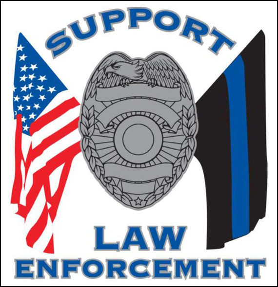 Support Law Enforcement Decal - 5" x 5.375"