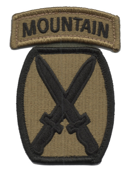 Patch-10th Mountain Division with Mountain Tab-OCP with hook fastener