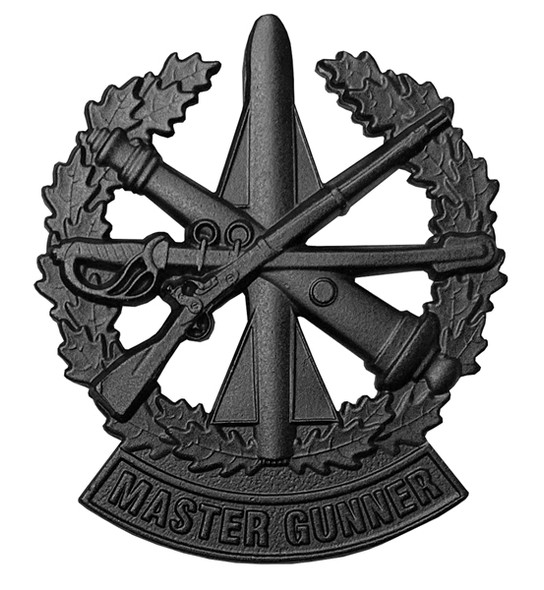 Qualification Badge-Master Gunner-Subdued Metal Pin-On