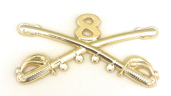 8th Cavalry Cross Saber Hat Pin