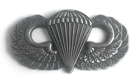 Qualification Badge-Basic Jump Wings-Oxidized Metal Pin-On