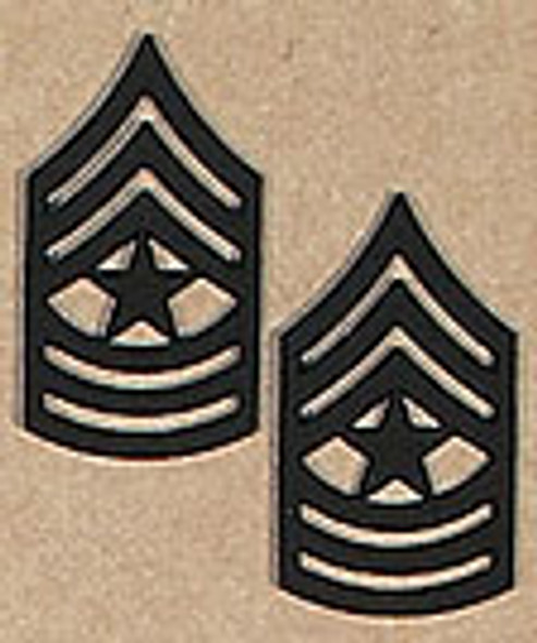 Rank-SGM E9, Sergeant Major-Subdued Metal Pin-On