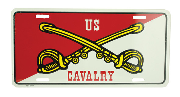 U.S. Cavalry License Plate-Metal