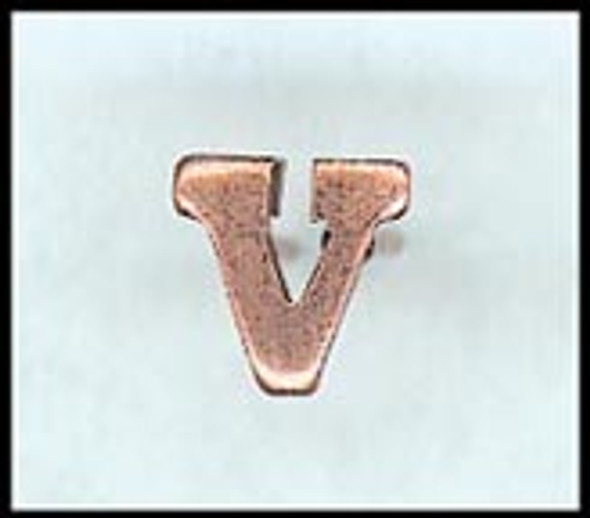 Ribbon Device-Bronze Letter V