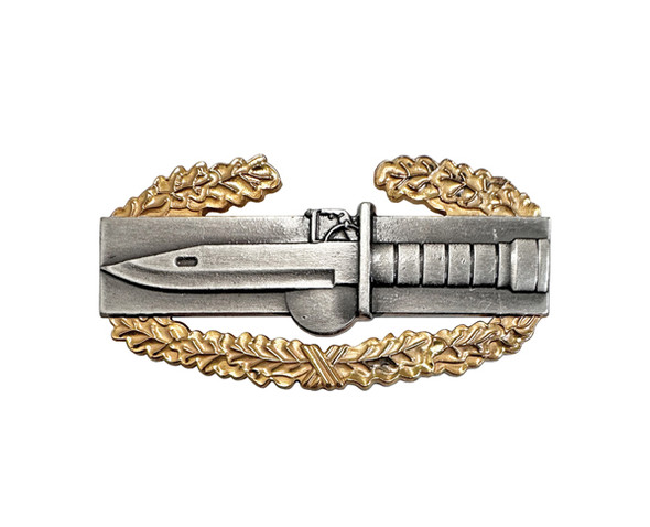 Qualification Badge-Master Combat Action-Oxidized Metal Pin-On