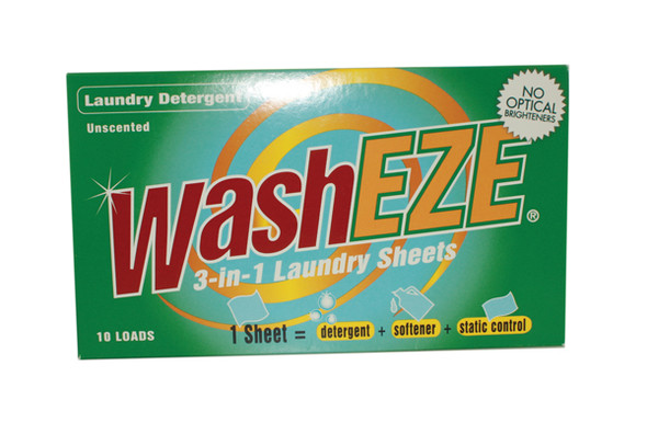 WashEZE 3-in-1 Laundry Sheets - Unscented
