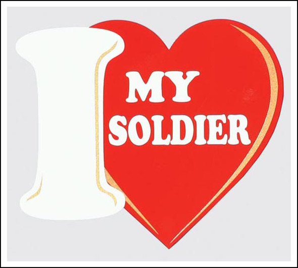 I Love My Soldier Decal - 4.75" x 4.3"