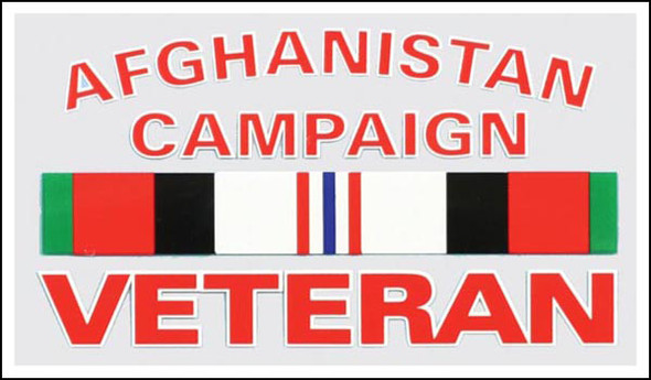 Afghanistan Campaign Vet Decal - 5.5" x  3.125"