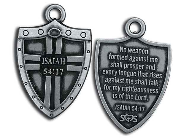 Isaiah 54:17 Shield Necklace