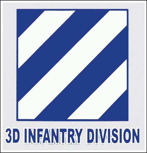 3D Infantry Division Decal - 4.25" x 4.25"