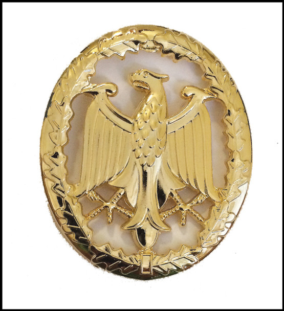 Qualification Badge-German Proficiency Gold-Sta-Brite Metal Pin-On