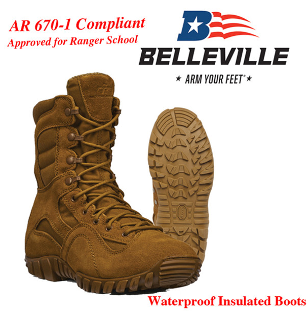 Khyber TR550 Waterproof Insulated Boots, AR 670-1 Compliant.