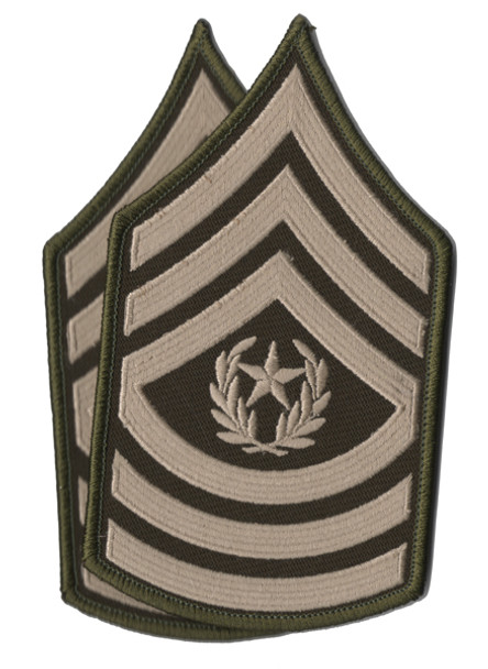 Male Rank-CSM E9, Command Sergeant Major-AGSU (Pinks & Greens)