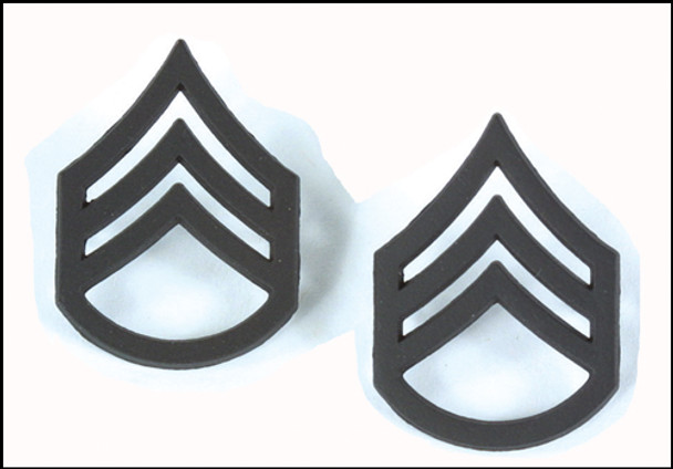 Rank-SSG E6, Staff Sergeant-Subdued Metal Pin-On