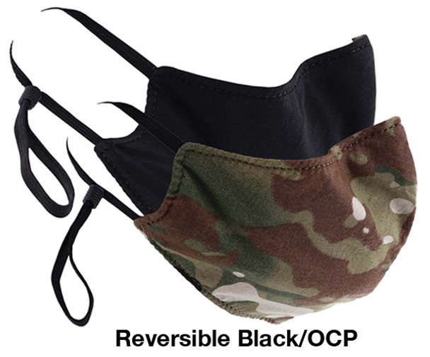 3-Layer Cotton Mask Reversible Black/OCP