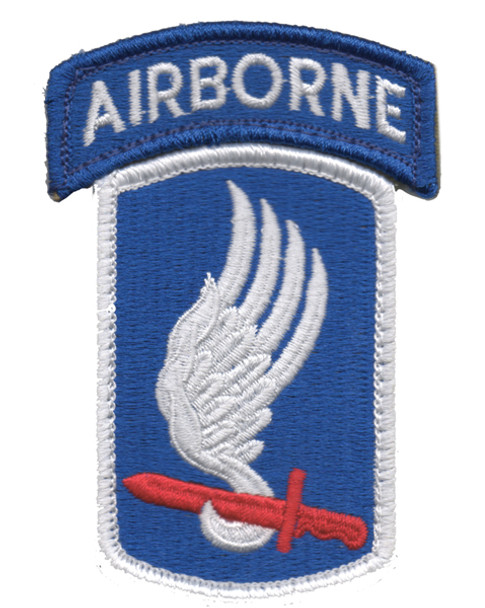 Patch-173rd Airborne Brigade with Airborne Tab-Color with hook fastener