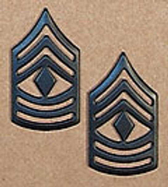 Rank-1SG E8, First Sergeant-Subdued Metal Pin-On