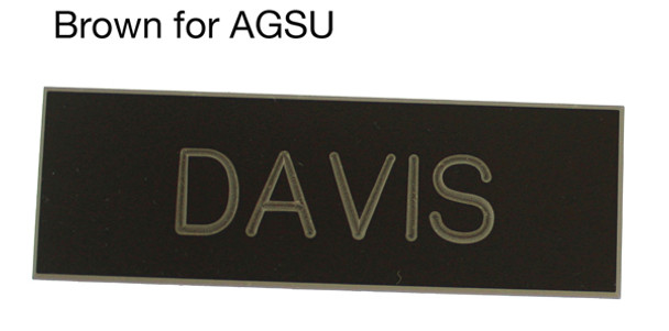 Brown Name Tag for AGSU (Pinks and Greens)