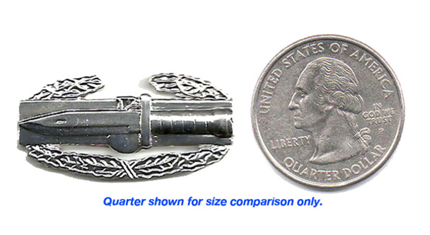 Mini Qualification Badge-Combat Action-Sta-Brite Metal Pin-On