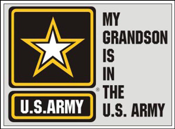 My Grandson is in the U.S. Army Decal - 4.8" x 3.6"