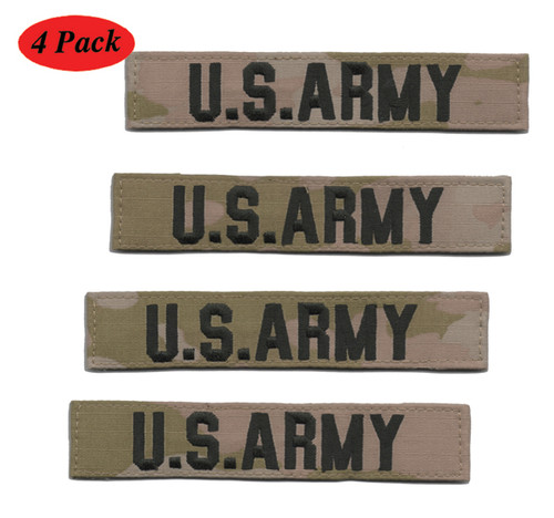 4 Inch Kids ACU Name Tape and Patch Package with HOOK Fastener