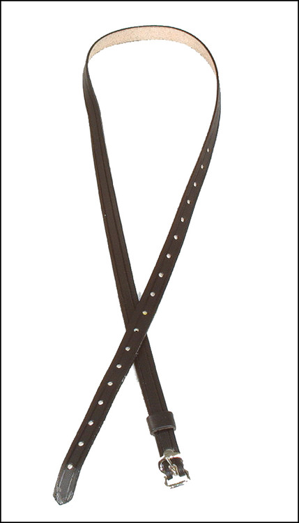 Campaign Hat Strap-Black Leather