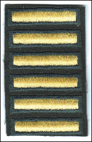 Combat Service Stripes-Male Dress Green-Six (36 months) Combat Service Stripes-Male Dress Green-Six (36 months)