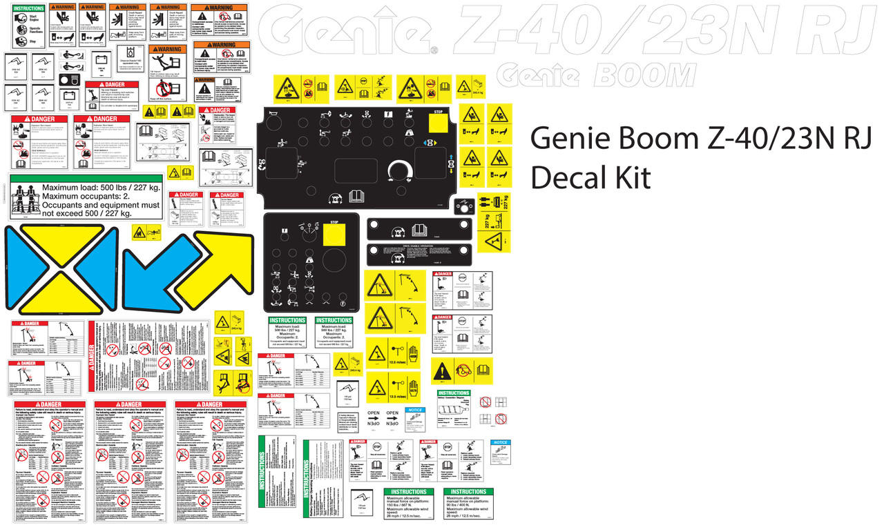 Genie Boom Z-40/23N RJ Decal Kit