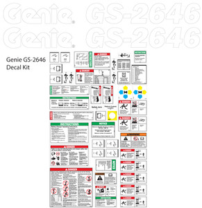 Genie GS-2646 Decal Kit