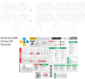 Genie GS-2668 Decal Kit Genie GS-2668 Decal Kit