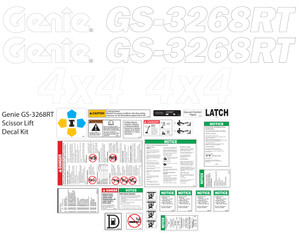 Genie GS 3268RT Decal Kits Genie GS 3268RT Decal Kits