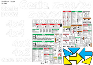 Genie Boom Z-60/34 Decal Kit Genie Boom Z-60/34 Decal Kit