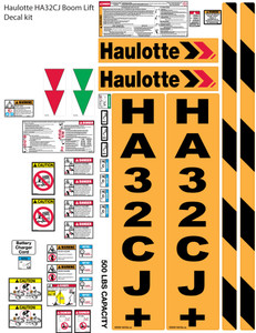 Haulotte HA32CJ Boom Lift Decal kit Haulotte HA32CJ Boom Lift Decal kit