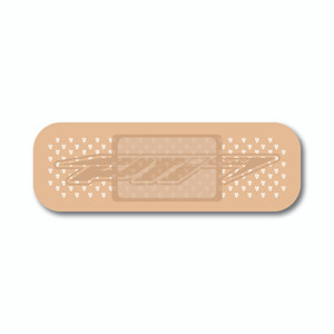 Emergency Bandage Decal for Broken Plastics