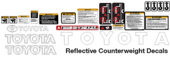 2007 Toyota FGU 35 Decal Kit. High Bond & Reflective