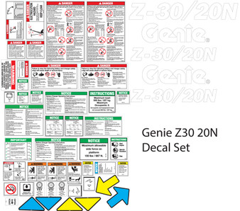 Genie TZ-3420N Decal Kit
