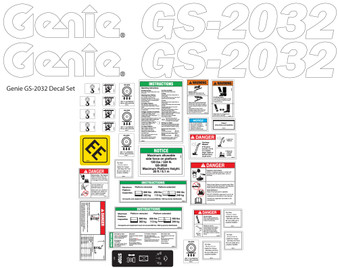 Genie GS-2032 Decal Kit
