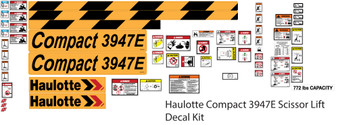 Haulotte Compact 3947E Scissor Lift Decal Kit