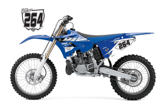 "Sabre" Moto Plate Graffix Kit displayed on 2015 Yamaha YZ250