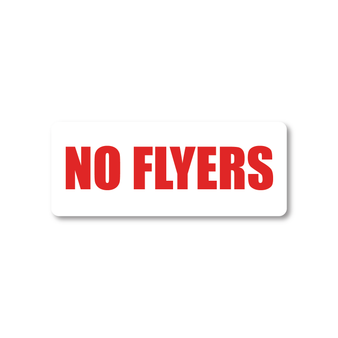 "No Flyers" Decal