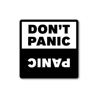 "Don't Panic" Sticker