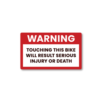 No Touching Sticker