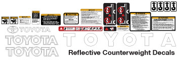 2007 Toyota FGU 35 Decal Kit. High Bond & Reflective
