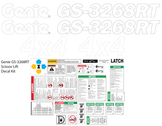Genie GS 3268RT Decal Kits