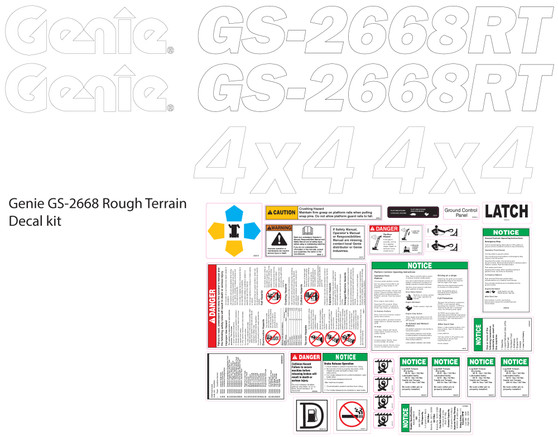 Genie GS-2668 Rough Terrain Decal Kit