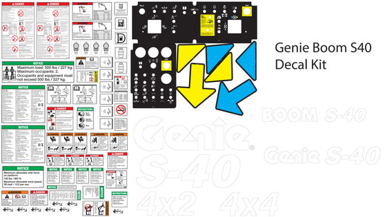 Genie Boom S-40 decal kit