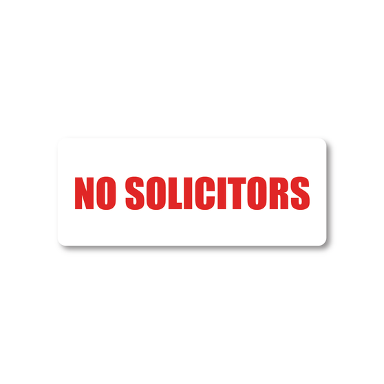 "No Solicitors" Decal