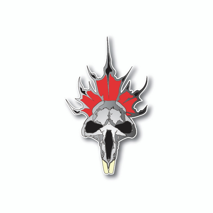 Beaver Skull Decal