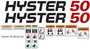 Hyster 50 Forklift Decal Kit
