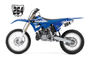 "Sabre" Moto Plate Graffix Kit displayed on 2015 Yamaha YZ250
